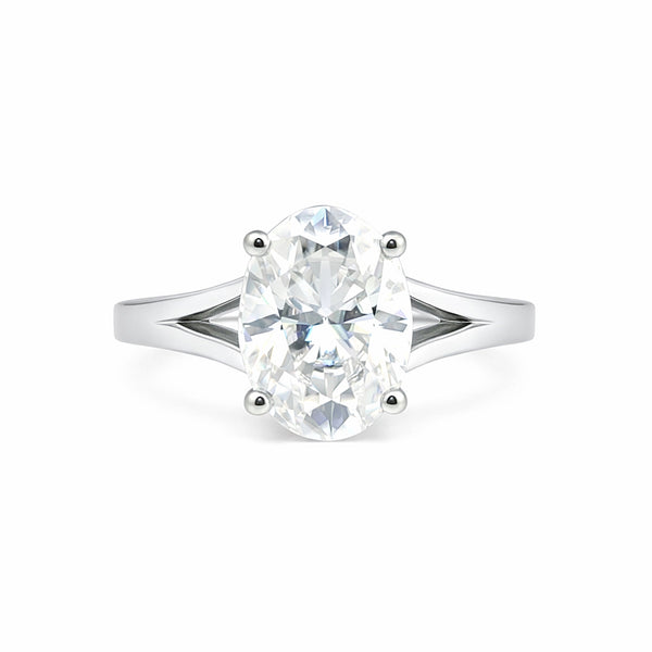 6.50 ct DEW Certified White Moissanite Solitaire Ring in – Festive Gift 18K Gold Plated