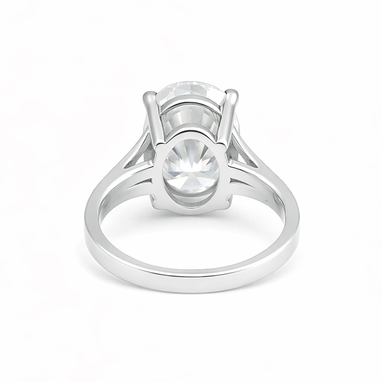 6.50 ct DEW Certified White Moissanite Solitaire Ring in – Festive Gift 18K Gold Plated