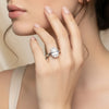 6.50 ct DEW Certified White Moissanite Solitaire Ring in – Festive Gift 18K Gold Plated