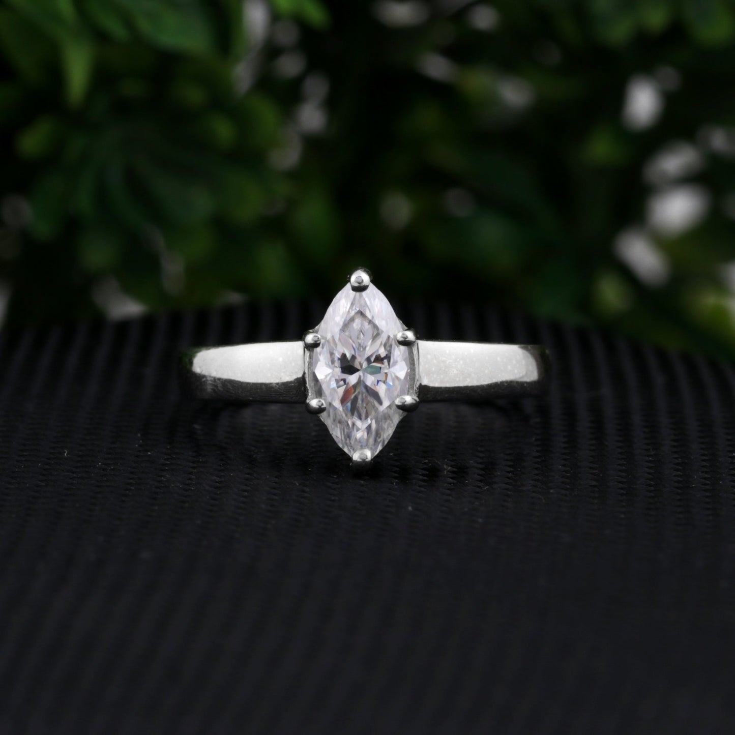 2.20 Ct Marquise Cut Lab Grown Diamond Ring — VS1 Clarity, 18k Gold Vermeil