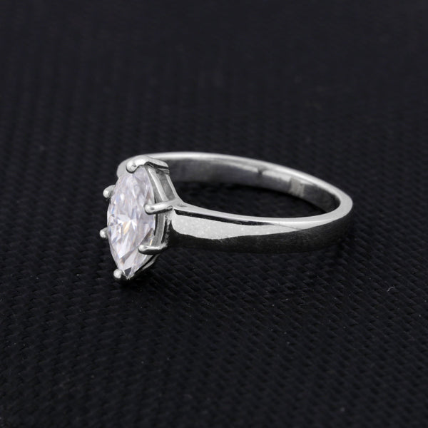 2.00 ct DEW Marquise Cut White Moissanite Solitaire Ring in – Gift Pick 18K Gold Plated