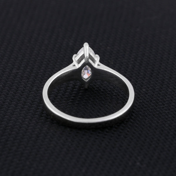 2.00 ct DEW Marquise Cut White Moissanite Solitaire Ring in – Gift Pick 18K Gold Plated