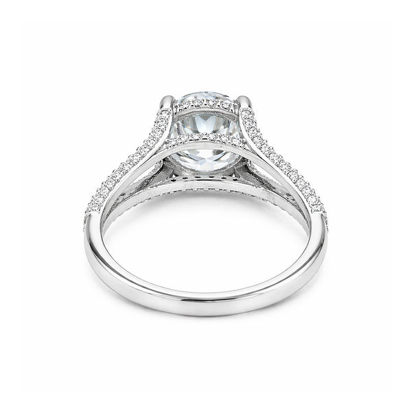 5.32 ct DEW Round Cut White Moissanite Solitaire Ring – Birthday Gift 18K Gold Plated V 18K Gold Plated