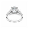 Underside of pavé ring showing 925 sterling silver hallmark and band detail