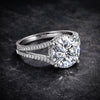 5.32 ct DEW Round Cut White Moissanite Solitaire Ring – Birthday Gift 18K Gold Plated V 18K Gold Plated