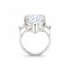 6.30 ct DEW Heart Cut White Moissanite Solitaire Ring – Festive Gift 18K Gold Plated Ve 18K Gold Plated