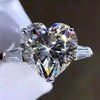 6.30 ct DEW Heart Cut White Moissanite Solitaire Ring – Festive Gift 18K Gold Plated Ve 18K Gold Plated