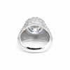 9.85ct DEW White Moissanite Round Solitaire Ring