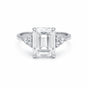 4.02 Ct Emerald Cut Lab Grown Diamond Ring — VS1 Clarity, 18k Gold Vermeil