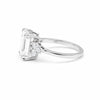 Emerald cut lab diamond ring worn on hand, GEMHUB fine jewellery
