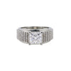 1.50 Ct Princess Cut Lab Grown Diamond Ring — VS1 Clarity, 18k Gold Vermeil