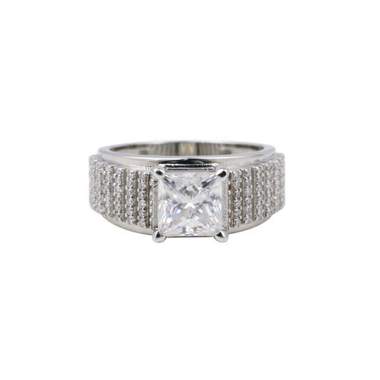 1.50 Ct Princess Cut Lab Grown Diamond Ring — VS1 Clarity, 18k Gold Vermeil