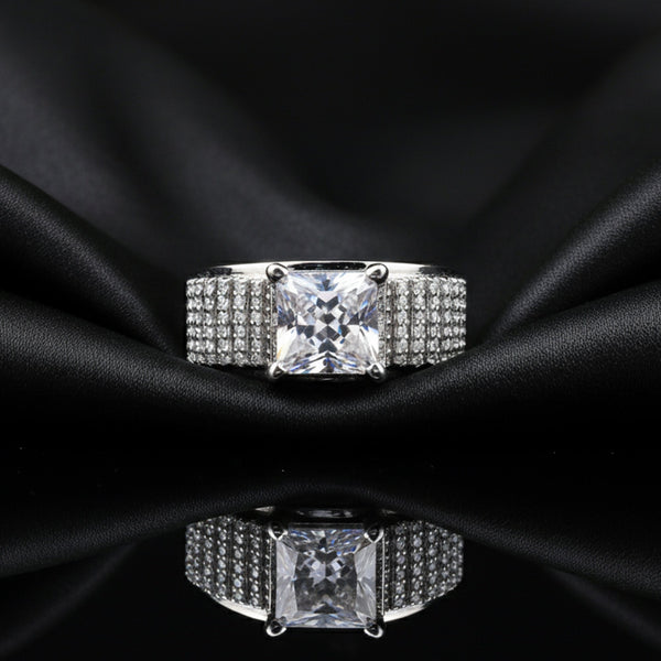 1.50 Ct Princess Cut Lab Grown Diamond Ring — VS1 Clarity, 18k Gold Vermeil