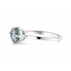 3.60ct DEW Blue Moissanite Round Solitaire Ring | 18K Gold Vermeil | GRA Certified