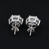 7.30 ct DEW Round White Moissanite Stud Earrings Gold Vermeil – Holiday Gift Idea