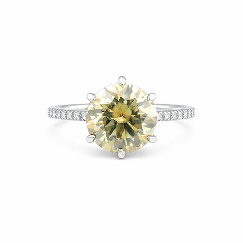 5.50 ct DEW Certified Moissanite Solitaire Ring in – Gift for Wife Jewellery 18K Gold Pla 18K Gold Plated