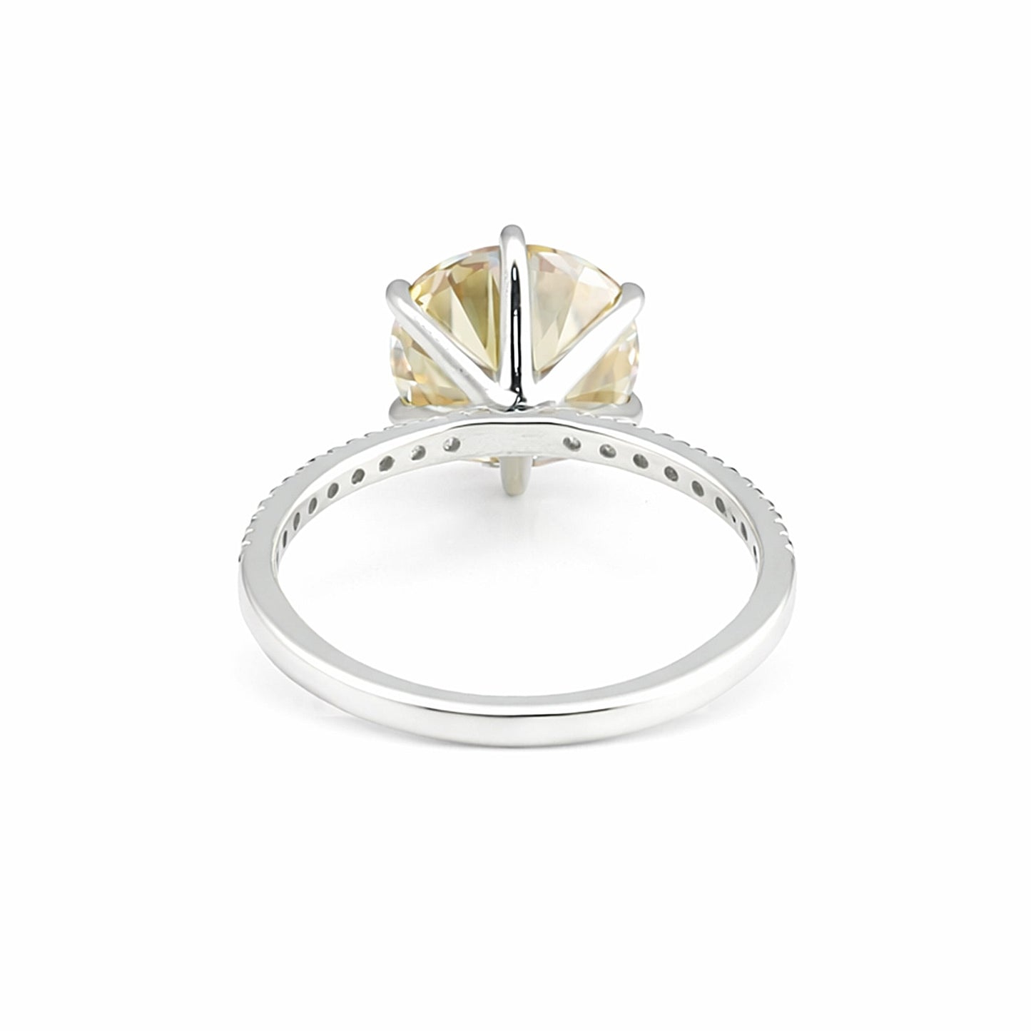 5.50 ct DEW Certified Moissanite Solitaire Ring in – Gift for Wife Jewellery 18K Gold Pla 18K Gold Plated