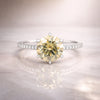 5.50 ct DEW Certified Moissanite Solitaire Ring in – Gift for Wife Jewellery 18K Gold Pla 18K Gold Plated