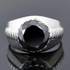 5.2ct DEW Black Moissanite Round Solitaire Ring