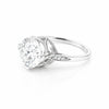 6.7ct DEW White Moissanite Round Solitaire Ring