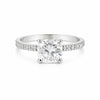 2.60 ct DEW Certified Cushion Cut White Moissanite Ring For Wedding 18K Gold Plated Ver 18K Gold Plated