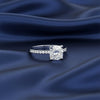 2.60 ct DEW Certified Cushion Cut White Moissanite Ring For Wedding 18K Gold Plated Ver 18K Gold Plated