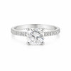 3.30 carat cushion cut lab-grown diamond ring in 18k gold vermeil