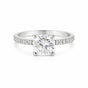 3.30 Ct Cushion Cut Lab Grown Diamond Ring — VS1 Clarity, 18k Gold Vermeil