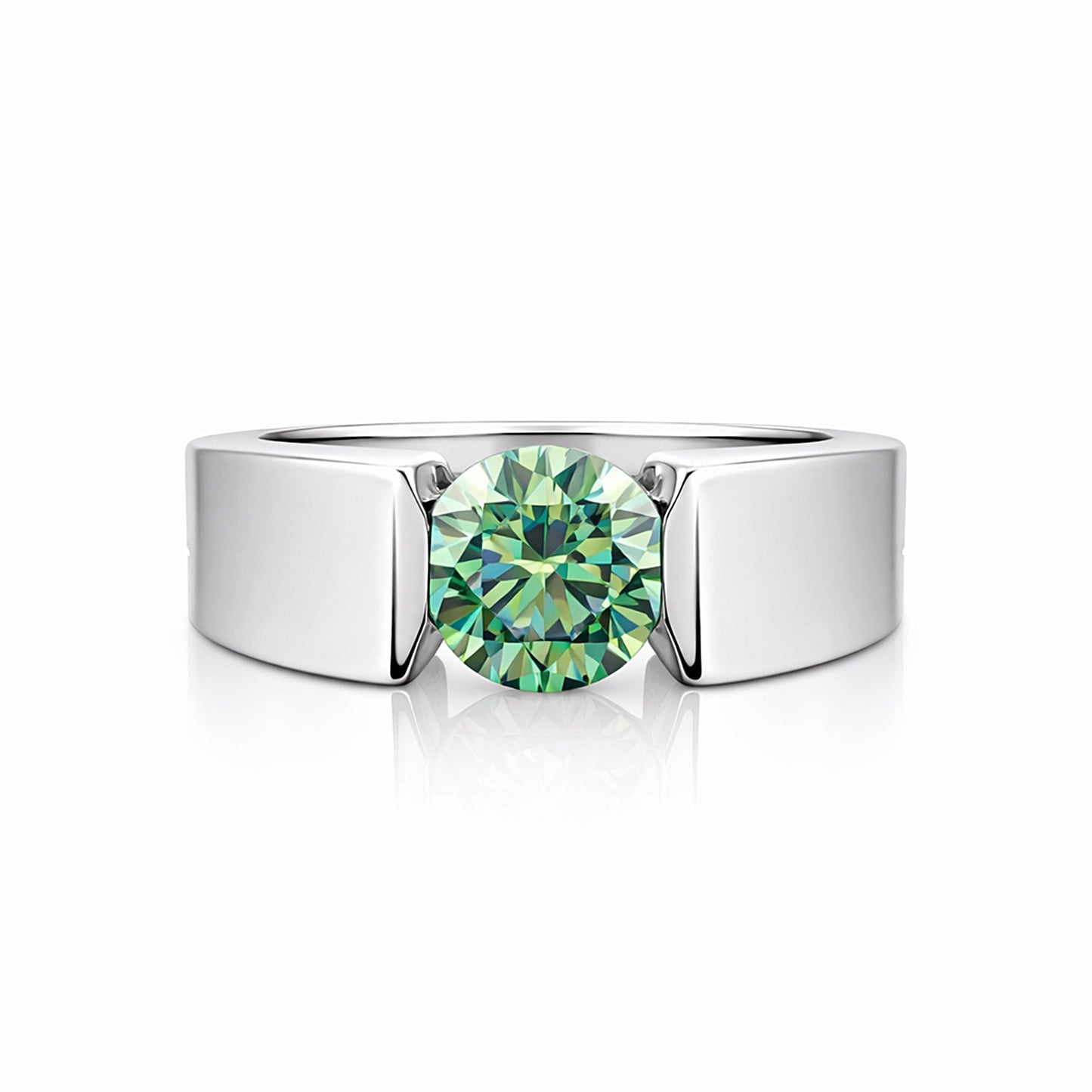 Certified 2.35ct VS1 Blue Moissanite Ring Fine Jewellery for Women 18K Gold Plated Ve 18K Gold Plated