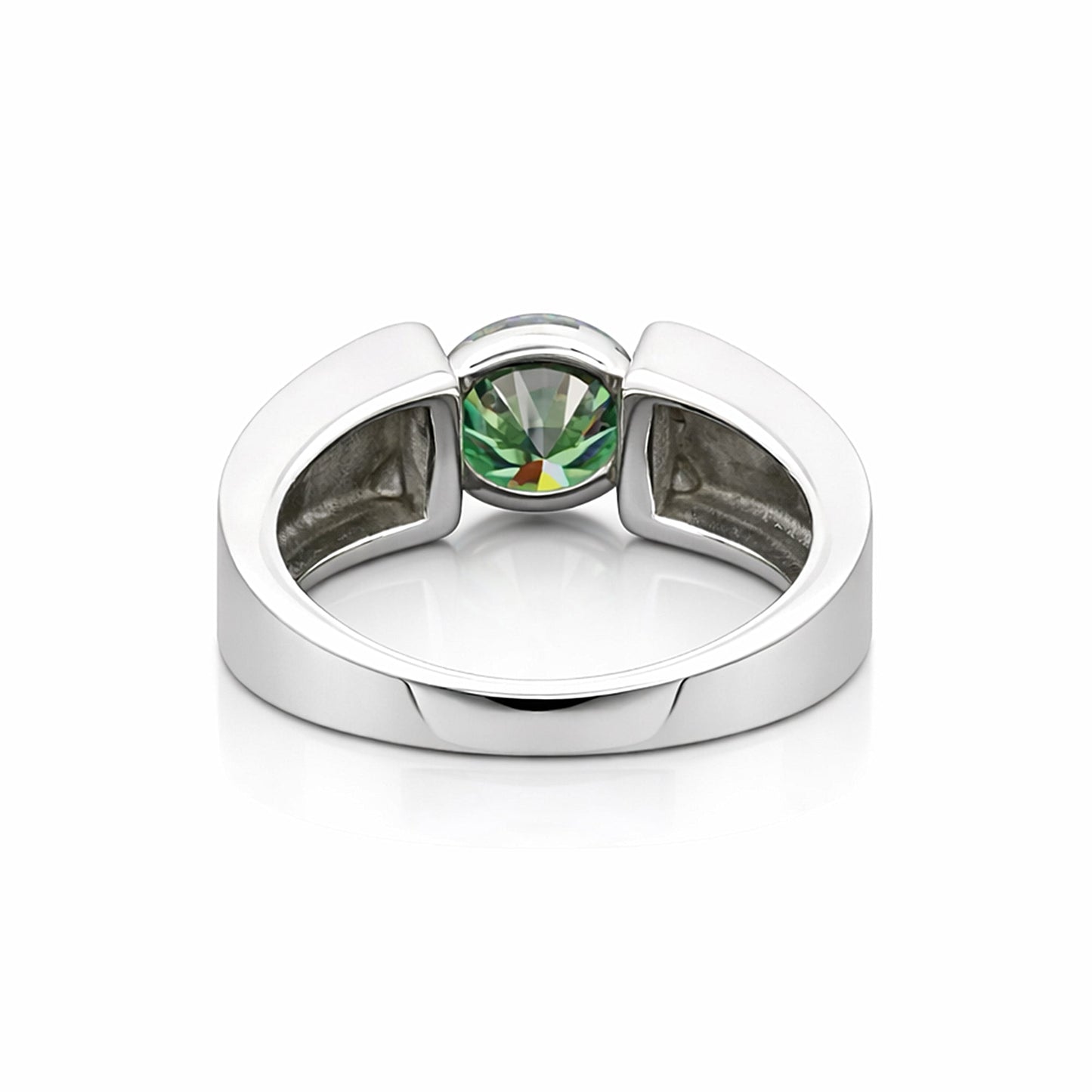 Certified 2.35ct VS1 Blue Moissanite Ring Fine Jewellery for Women 18K Gold Plated Ve 18K Gold Plated