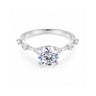 Certified 2ct Round Cut White Moissanite In Gold Vermeil Jewellery Ring in Gold Vermeil