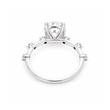 Certified 2ct Round Cut White Moissanite In Gold Vermeil Jewellery Ring
