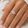 Certified 2ct Round Cut White Moissanite In Gold Vermeil Jewellery Ring