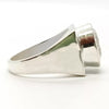 5.50 ct DEW Certified Round Cut White Moissanite Solitaire Men's Ring-Gold Vermeil