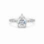 3 Ct Pear Cut Lab Grown Diamond Ring — VS1 Clarity, 18k Gold Vermeil