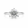 Certified 7.30ct VS1 Round White Moissanite Women Ring 18K Gold Plated