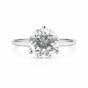 Certified 7.30ct VS1 Round White Moissanite Women Ring 18K Gold Plated