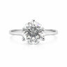 Certified 7.30ct VS1 Round White Moissanite Women Ring 18K Gold Plated in 18K Gold Plated Vermeil