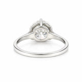 Certified 7.30ct VS1 Round White Moissanite Women Ring 18K Gold Plated
