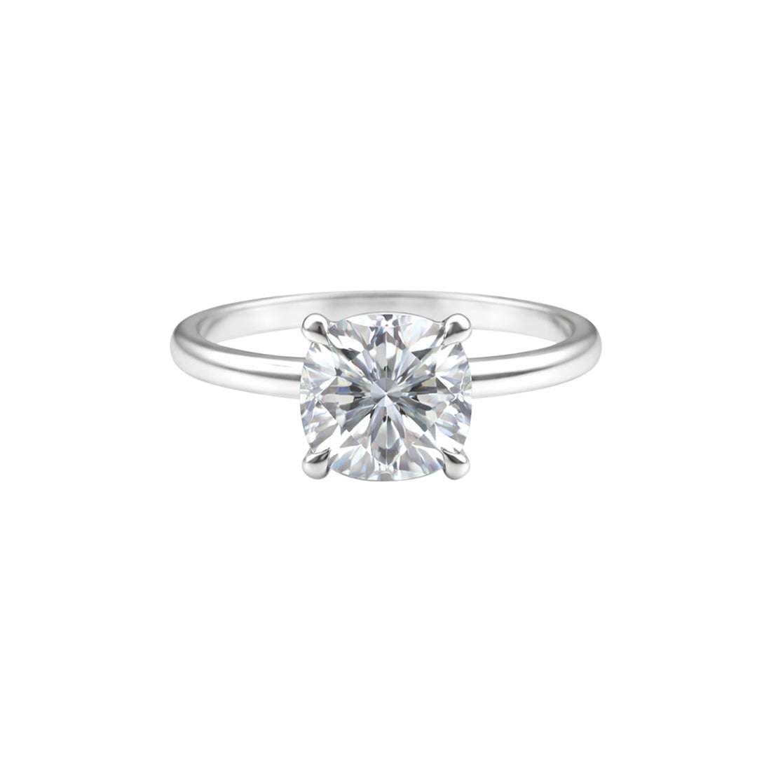 2 carat cushion cut lab-grown diamond engagement ring in 18k gold vermeil