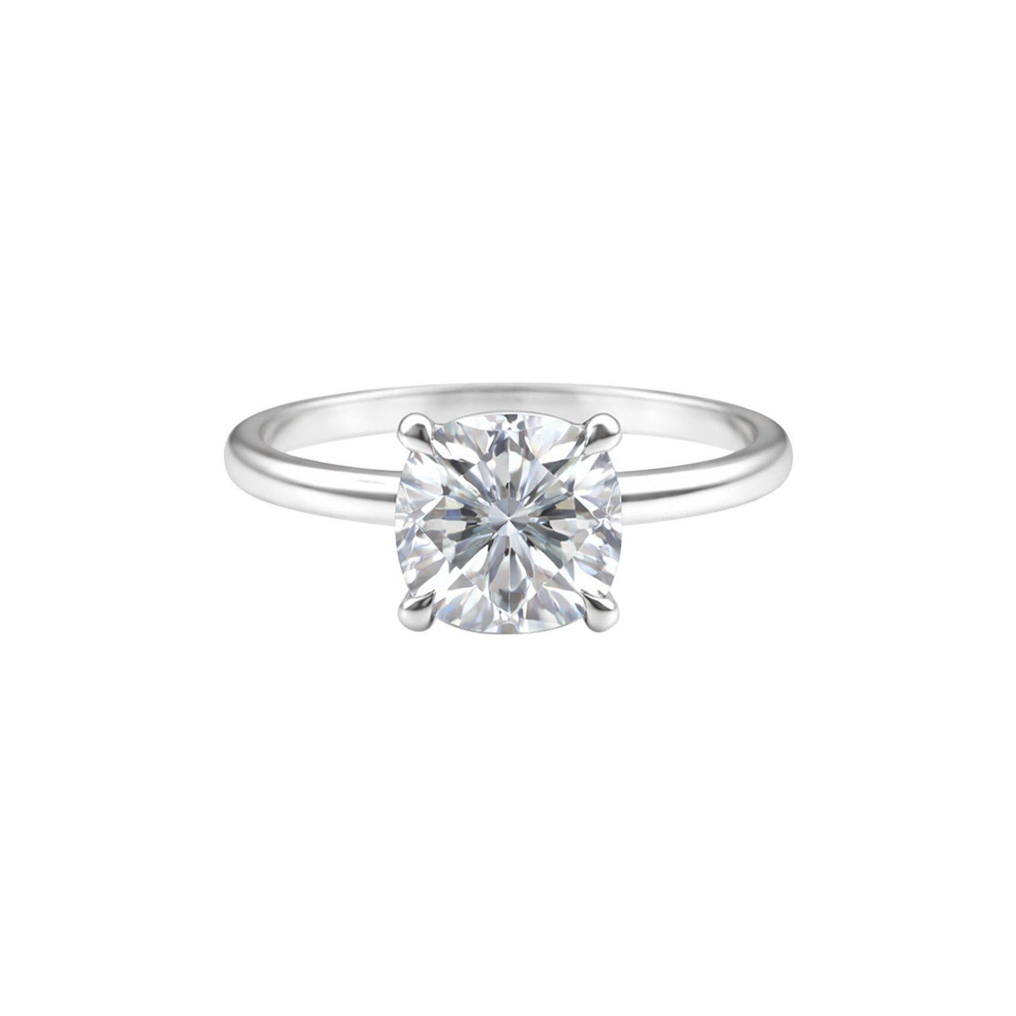 2 carat cushion cut lab-grown diamond engagement ring in 18k gold vermeil