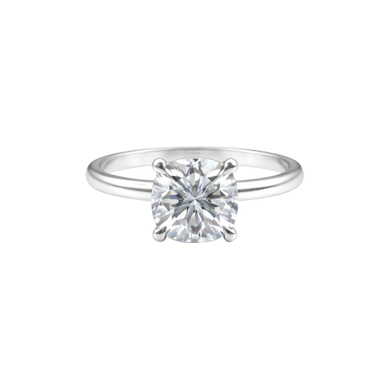 2 carat cushion cut lab-grown diamond engagement ring in 18k gold vermeil