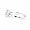 2 carat cushion lab diamond ring worn on hand, classic engagement style