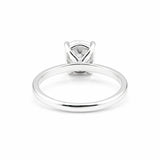 Close-up of cushion cut lab-grown diamond, VS1 clarity, table and crown