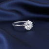 5.0ct DEW White Moissanite Round Solitaire Ring