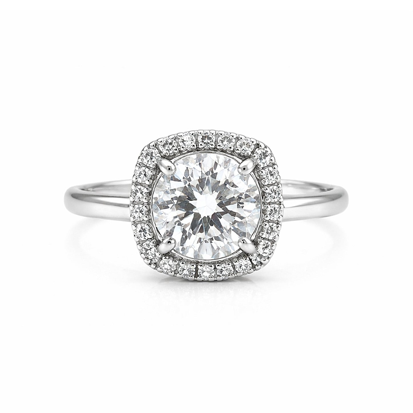 Certified 3.5ct VS1/D Moissanite Ring For Birthday Gift 18K Gold Plated
