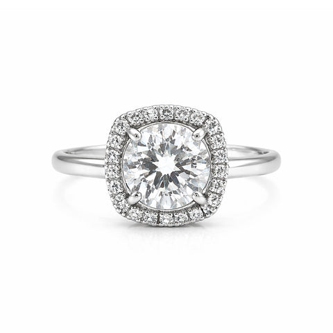 Certified 3.5ct VS1/D Moissanite Ring For Birthday Gift 18K Gold Plated