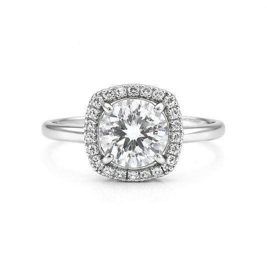 Certified 3.5ct VS1/D Moissanite Ring For Birthday Gift 18K Gold Plated