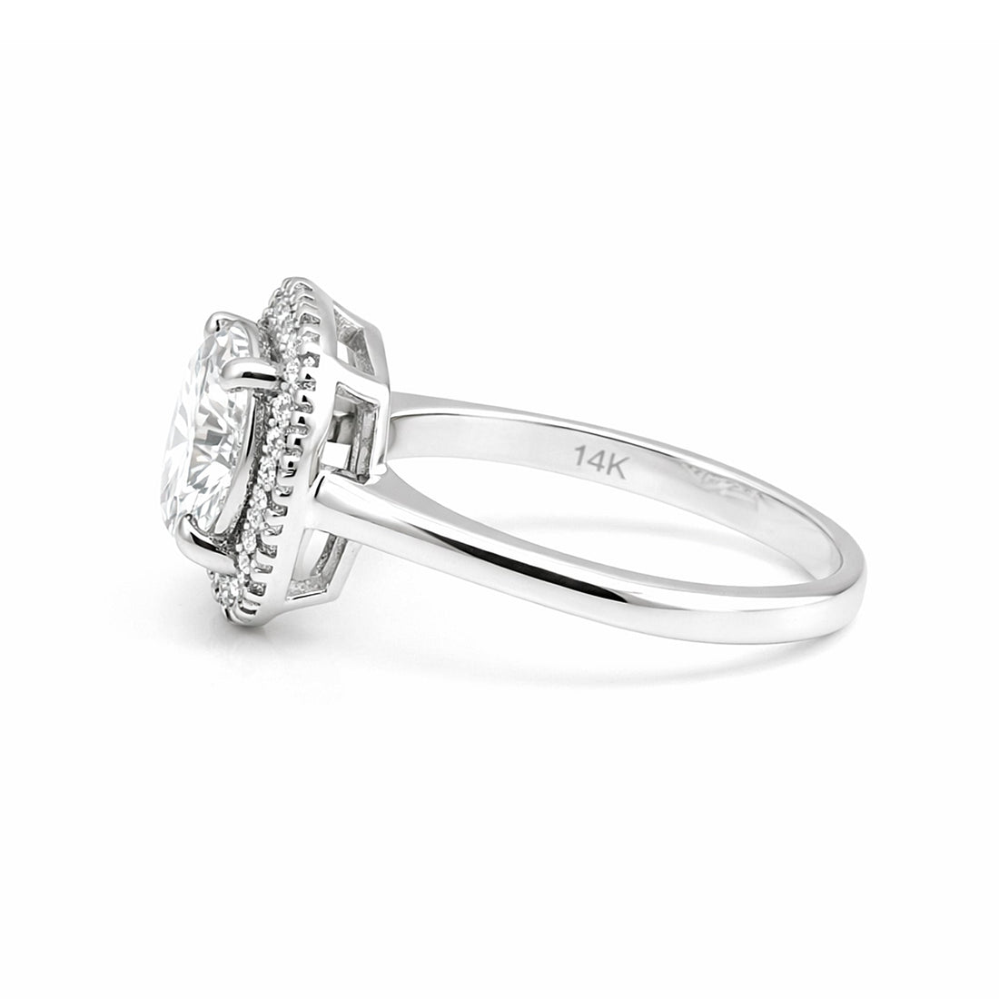 Certified 3.5ct VS1/D Moissanite Ring For Birthday Gift 18K Gold Plated