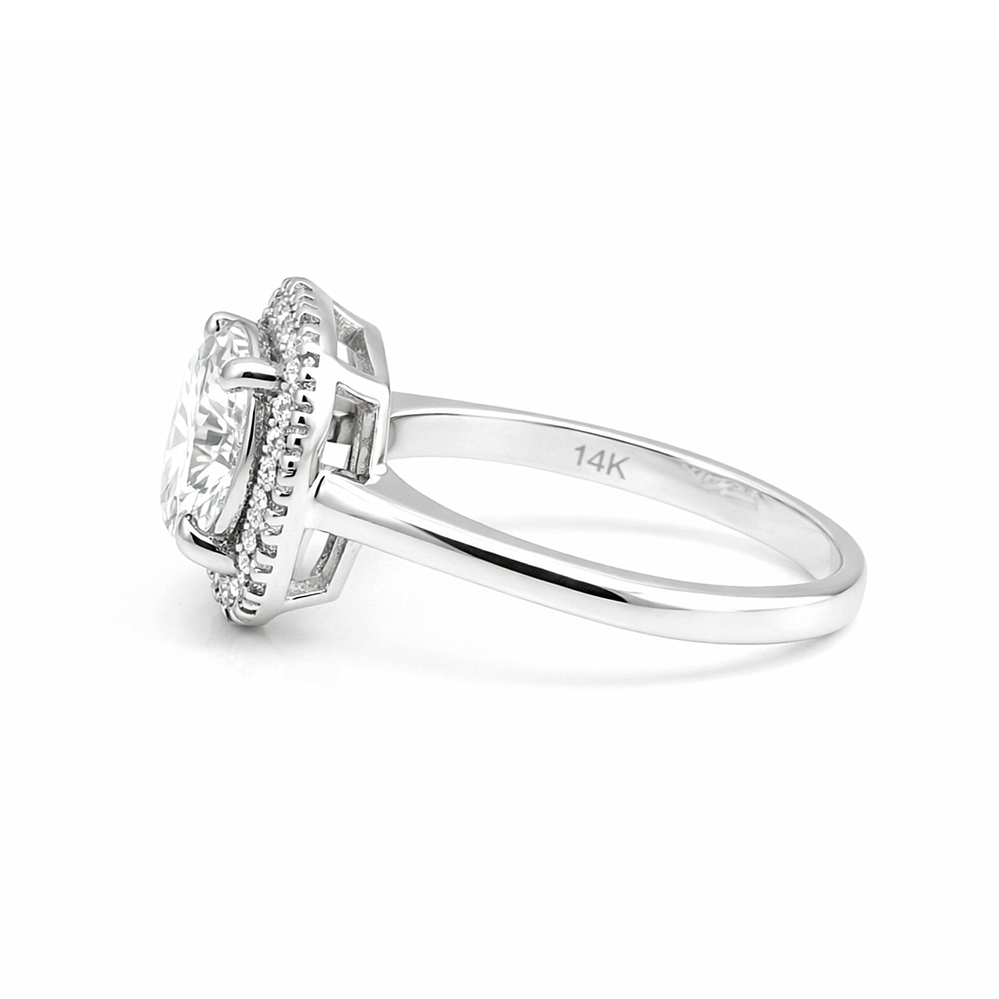 Certified 3.5ct VS1/D Moissanite Ring For Birthday Gift 18K Gold Plated